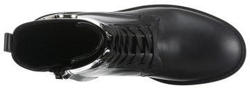 Calvin Klein RUBBER SOLE COMBAT BOOT W/HW Schnürstiefelette mit CK-Metall-Logo