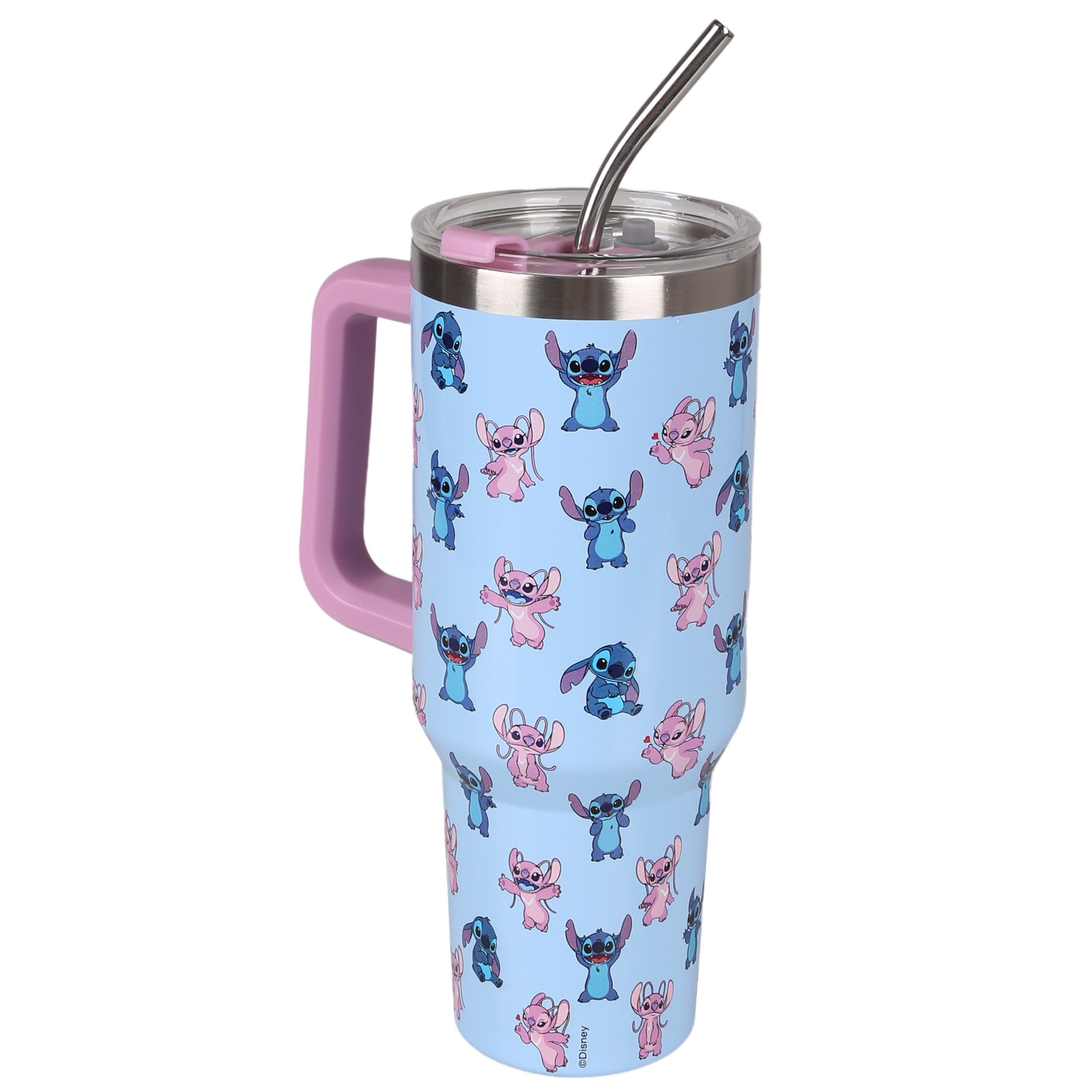 Sarcia.eu Dekobecher Disney Stitch and Angel,Thermobecher,Deckel,Metallstro günstig online kaufen