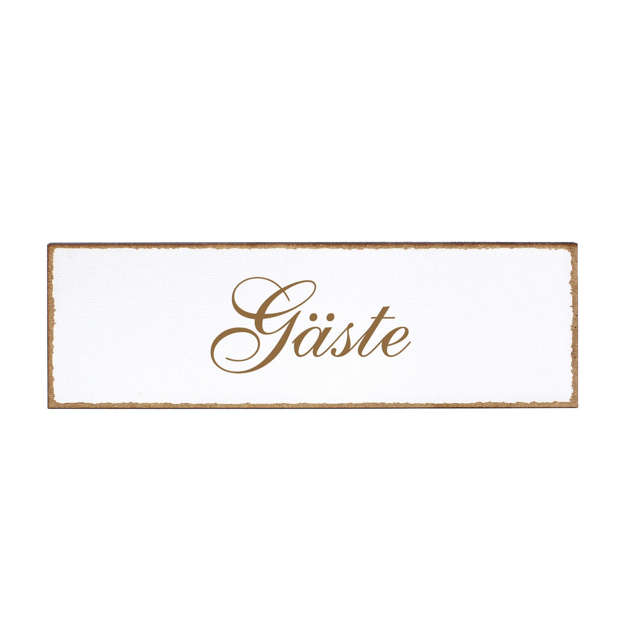 Dekolando Hinweisschild Türschild - Gäste - Schild 150 x 50 mm - Schilder Türschilder