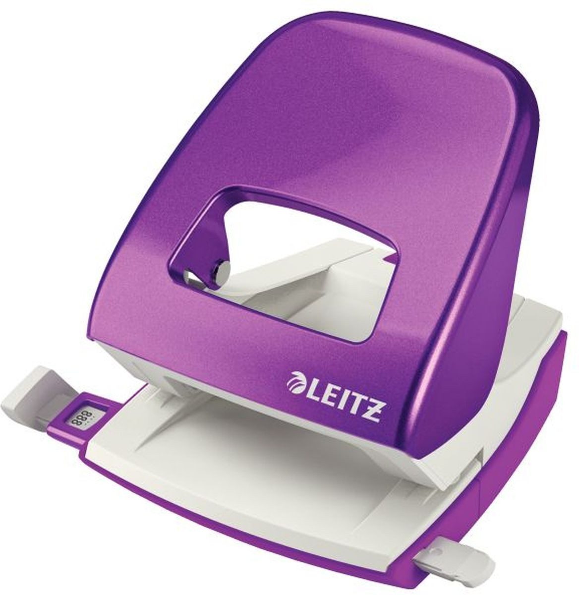 LEITZ Locher Locher 2,5mm mit Anschlagschiene violett in Blisterverpackung