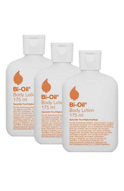 BI-OIL Körperlotion 3x 175 ml feuchtigkeitsspendende Body Lotion - Bodylotion vegan, 3-tlg.