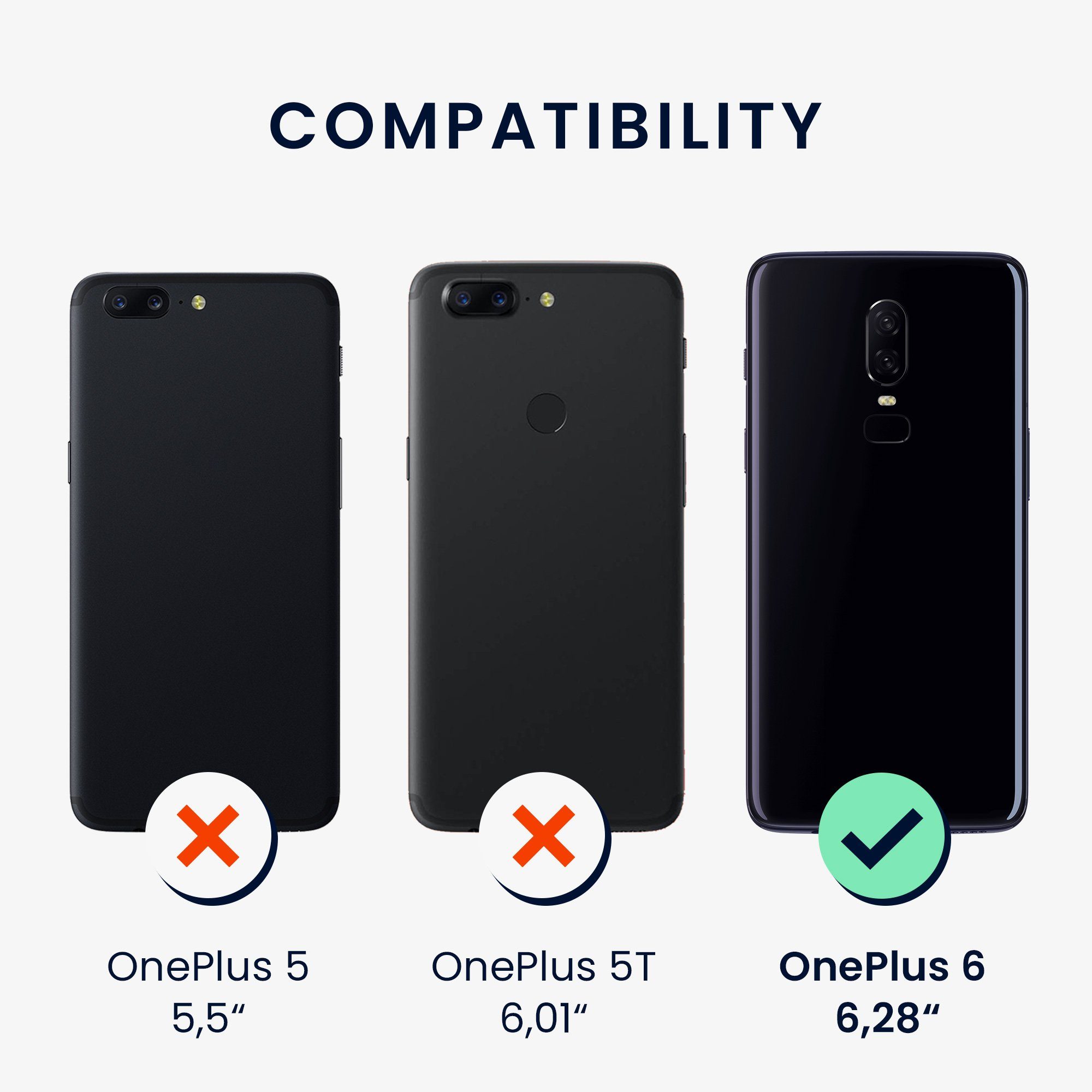 kwmobile Handyhülle Handyhülle für OnePlus 6 Hülle, Weiches Handy Silikon Case - Schutzhülle Cover
