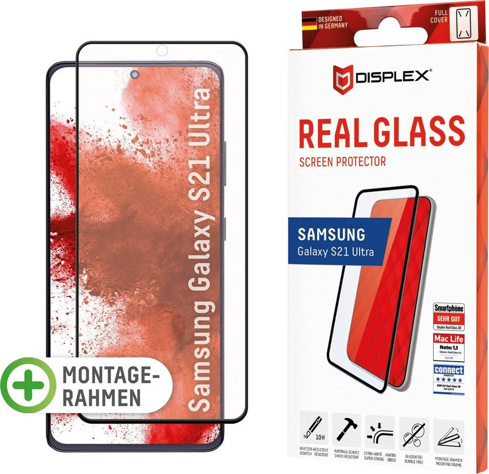 Panzerglas Wo Man Von Der Seite Nichts Sieht Displex »DISPLEX Real Glass Panzerglas für Samsung Galaxy S21 Ultra 5G