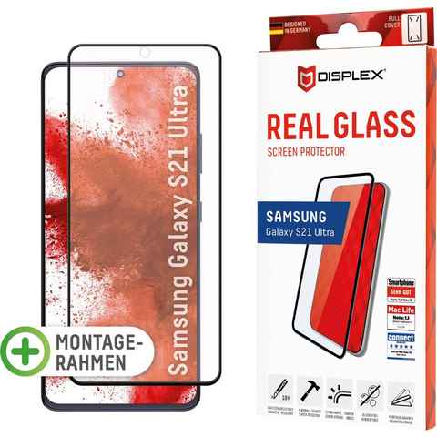 Displex DISPLEX Real Glass Panzerglas für Samsung Galaxy S21 Ultra 5G (6,8) für Samsung S21 Ultra, Displayschutzglas, 1 Stück