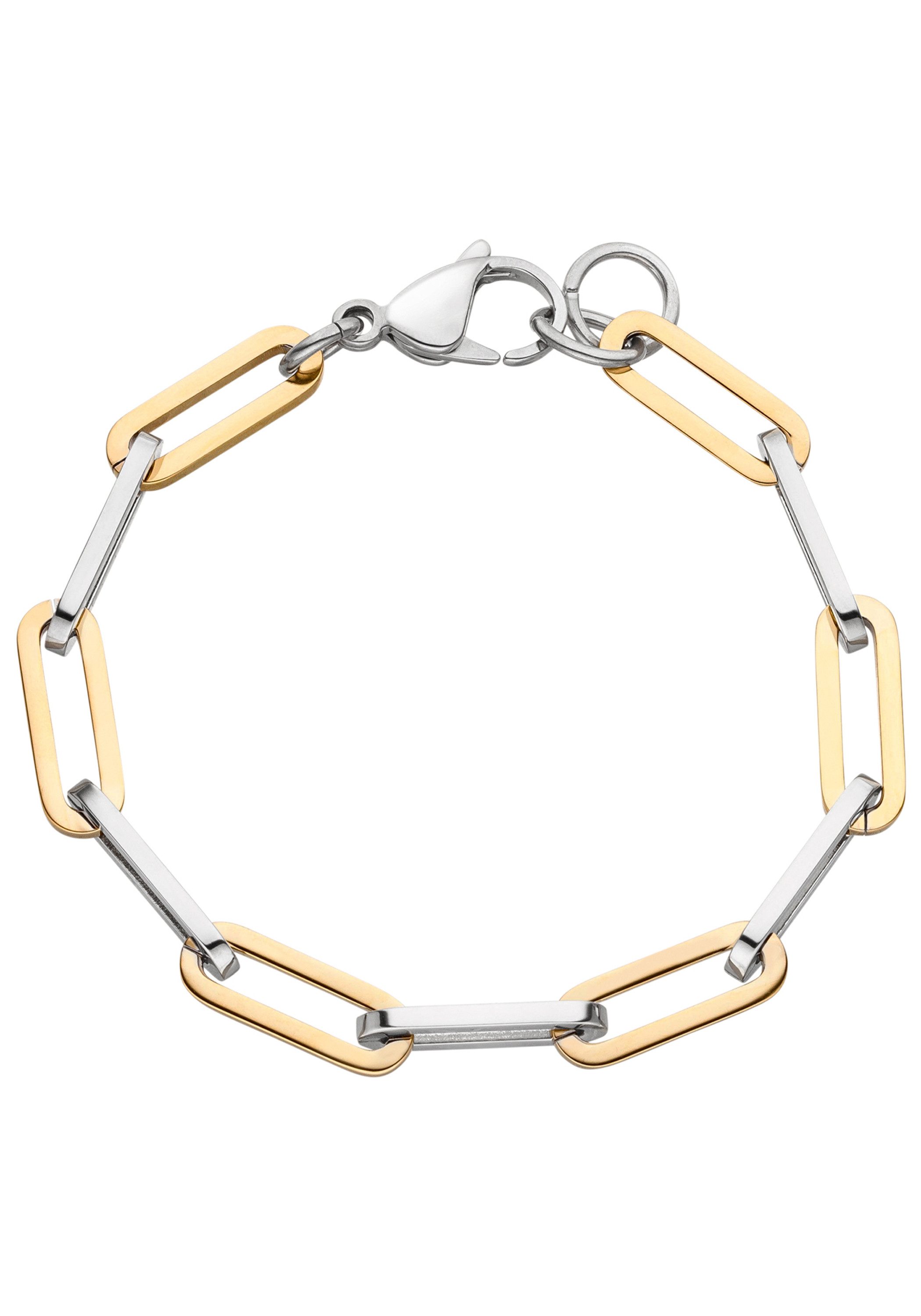JOBO Armband, Edelstahl bicolor beschichtet 22 cm