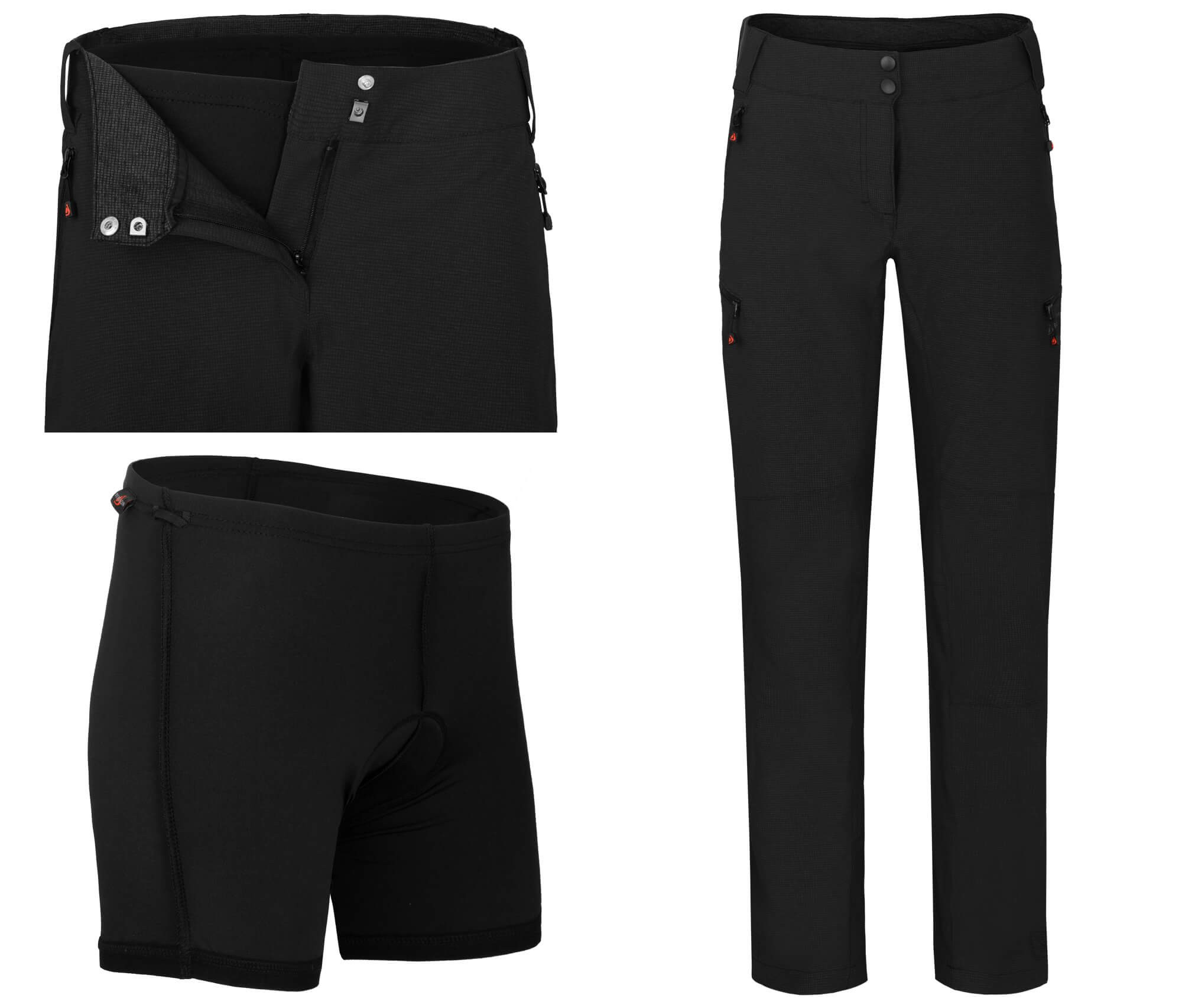 Bergson Fahrradhose VINA Damen 2in1 Radhose (mit gepolsterter Innenhose), robust, elastisch, K