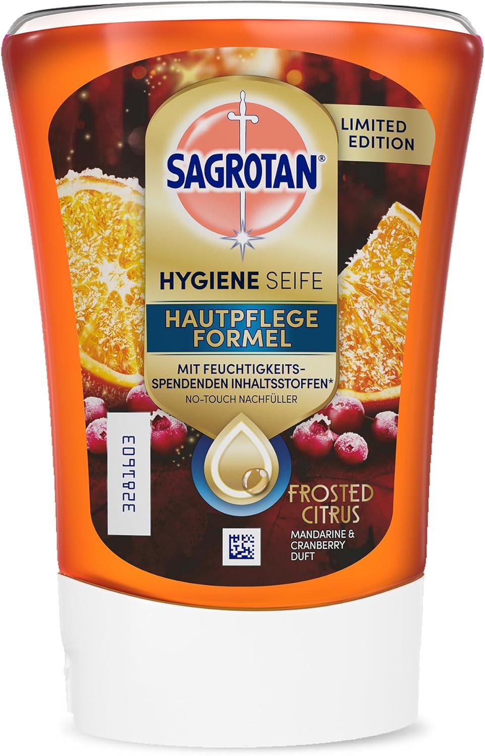 SAGROTAN Flüssigseife 5x Sagrotan Hygiene Seife Hautpflege Formel, Frosted Citrus 250ml, 5-tlg., Limitierte Edition