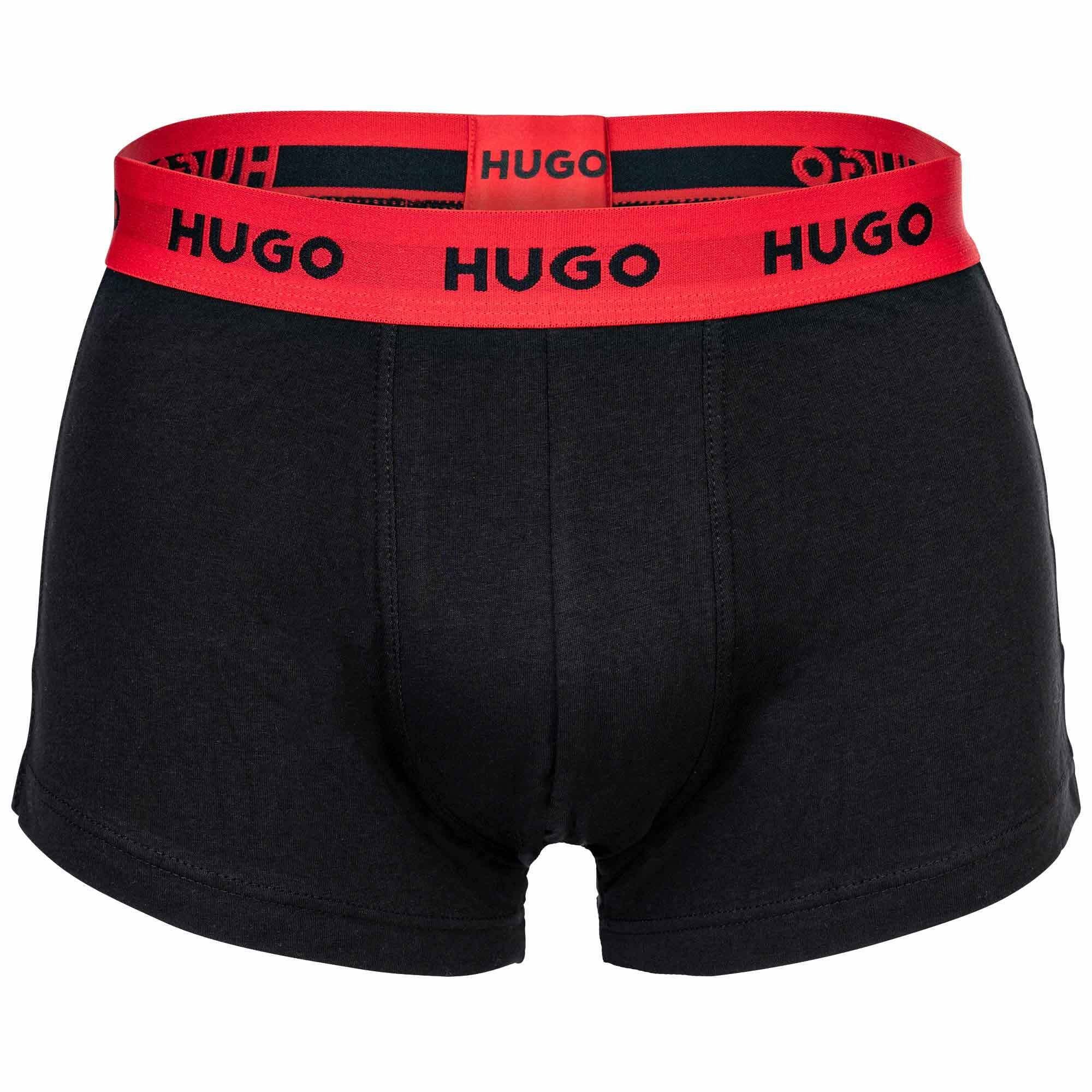 Schwarz/Grau/Blau Pack Triplet 3er Shorts, Herren Boxer - HUGO Trunks Boxer