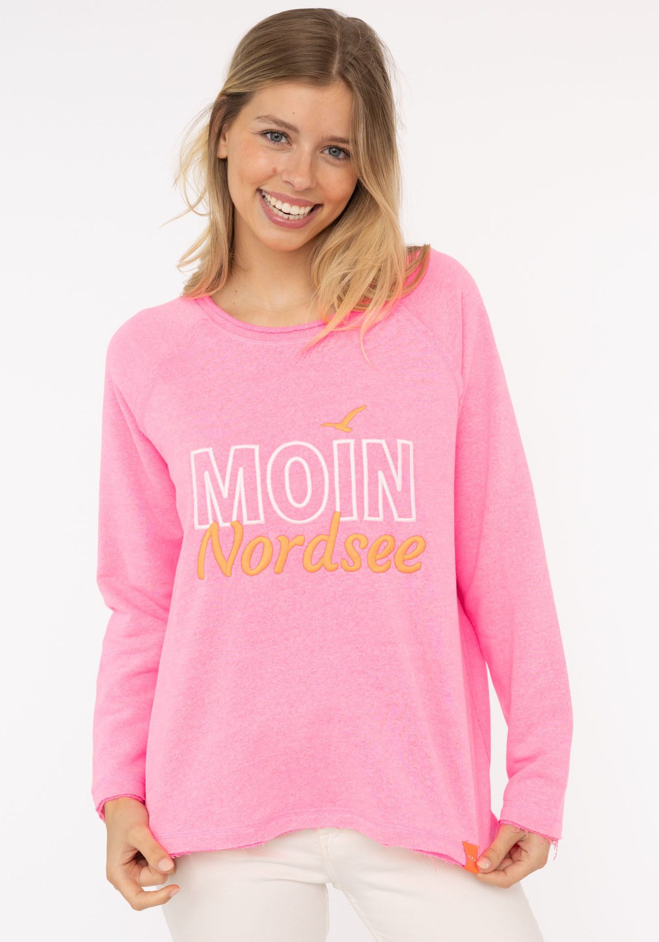 Zwillingsherz Sweatshirt "Moin Nordsee" mit Used-Look Kanten günstig online kaufen