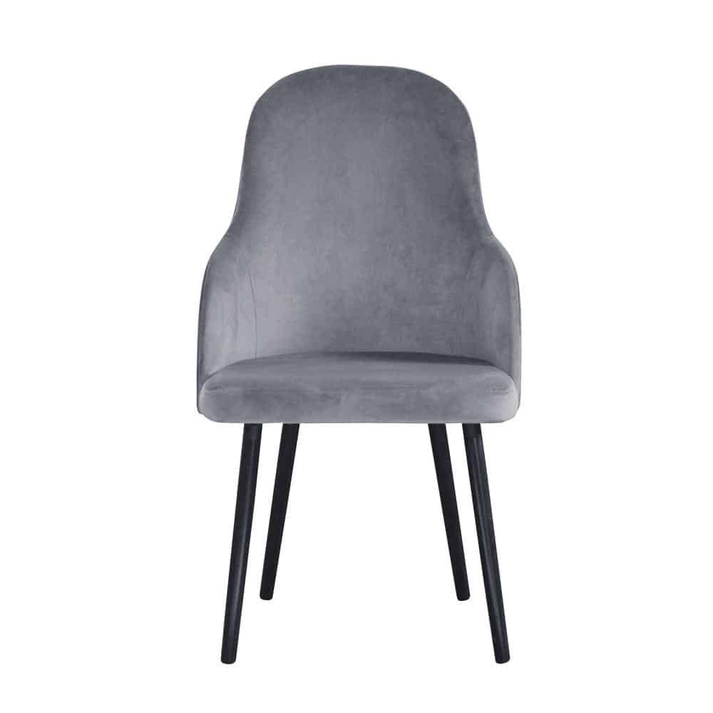 JVmoebel Stuhl, Moderne Lehnstühle Gruppe 8er Stuhl Set Garnitur Graue Polster Armlehne Design