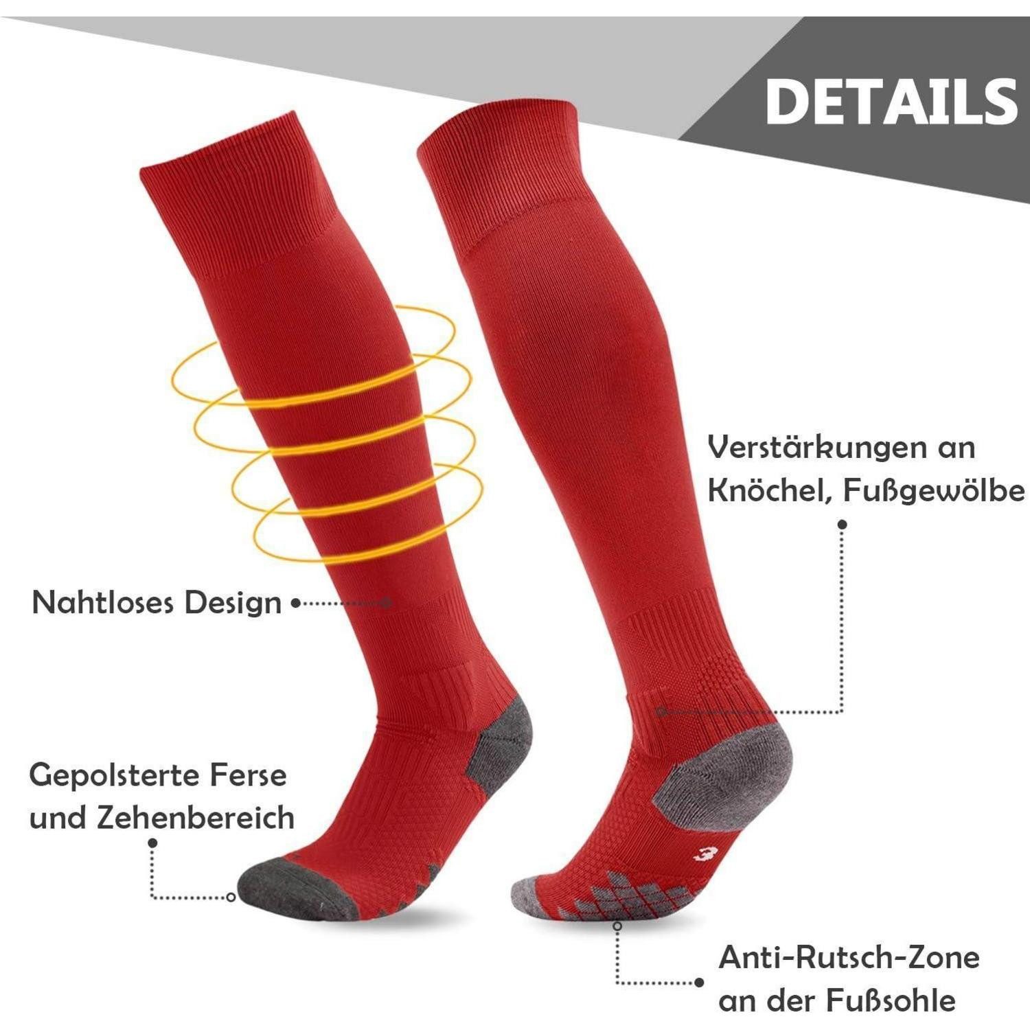 LuxusKollektion Fußballstutzen Fußballsocken Stutzen Herren Kinder Sportsocken Weiß 2 Paar 43-46