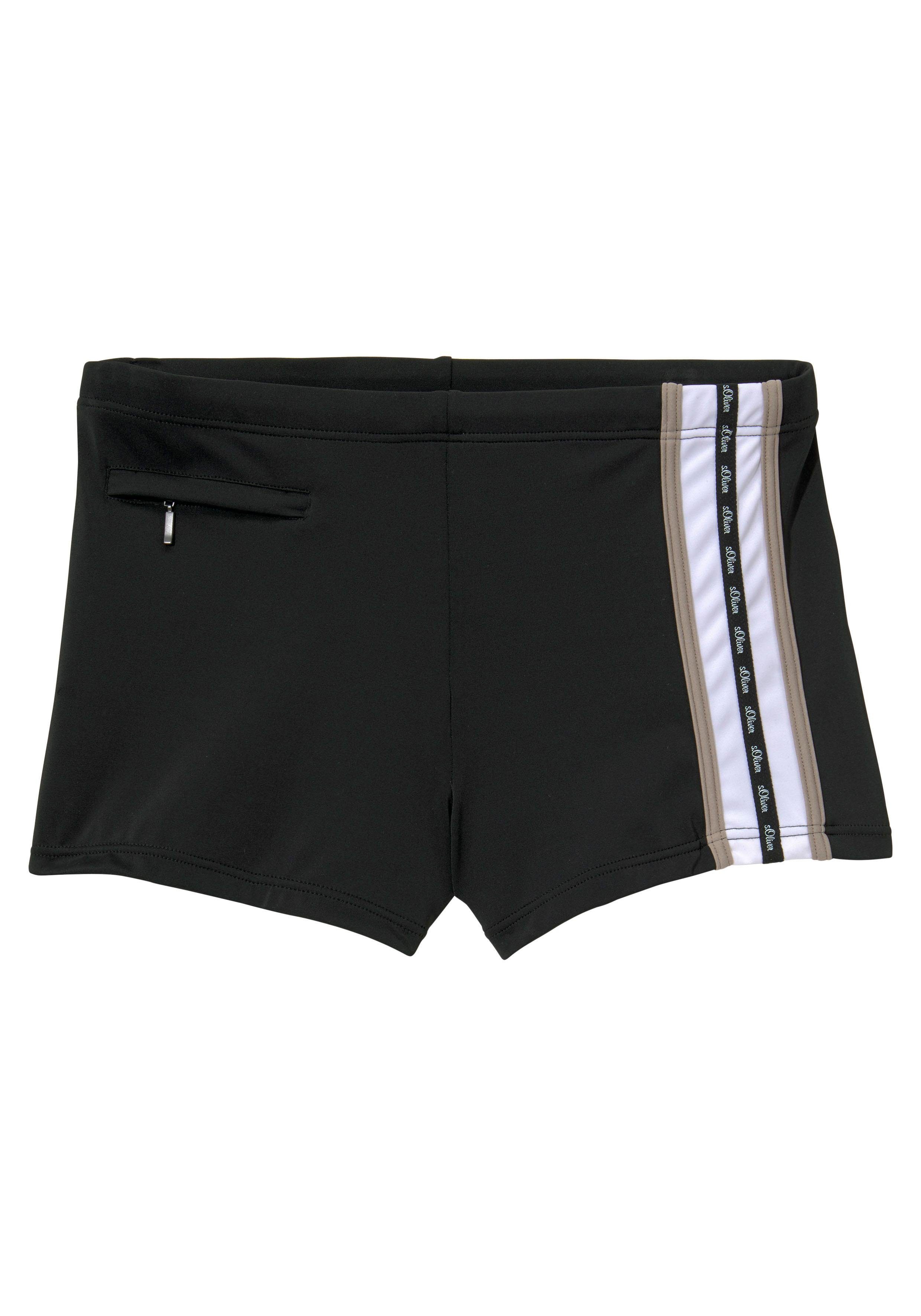 s.Oliver Boxer-Badehose mit Reißverschlusstasche günstig online kaufen