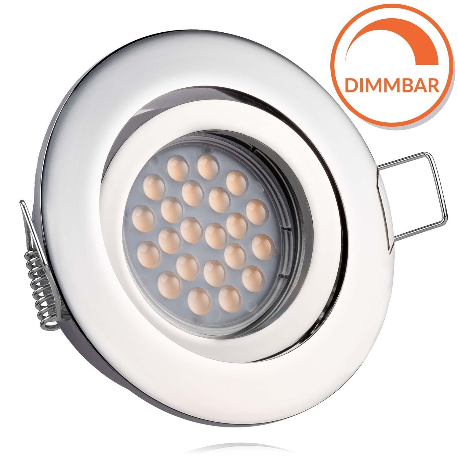 LED Markenstrahler - LED LED mit LED GU10 Set dimmbar Einbaustrahler - LEDANDO Einbaustrahler von