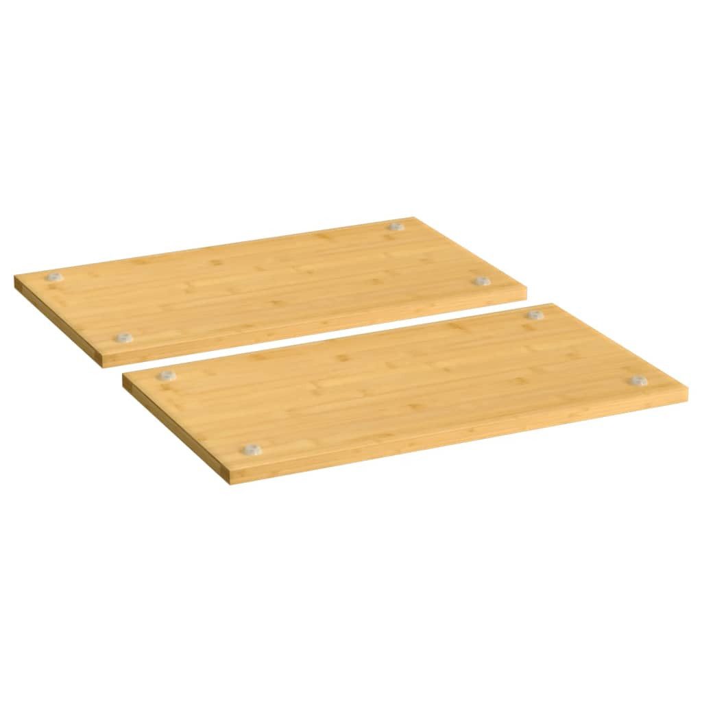 vidaXL Paellapfanne Herdabdeckplatten 2 Stk. 50x28x1,5 cm Bambus