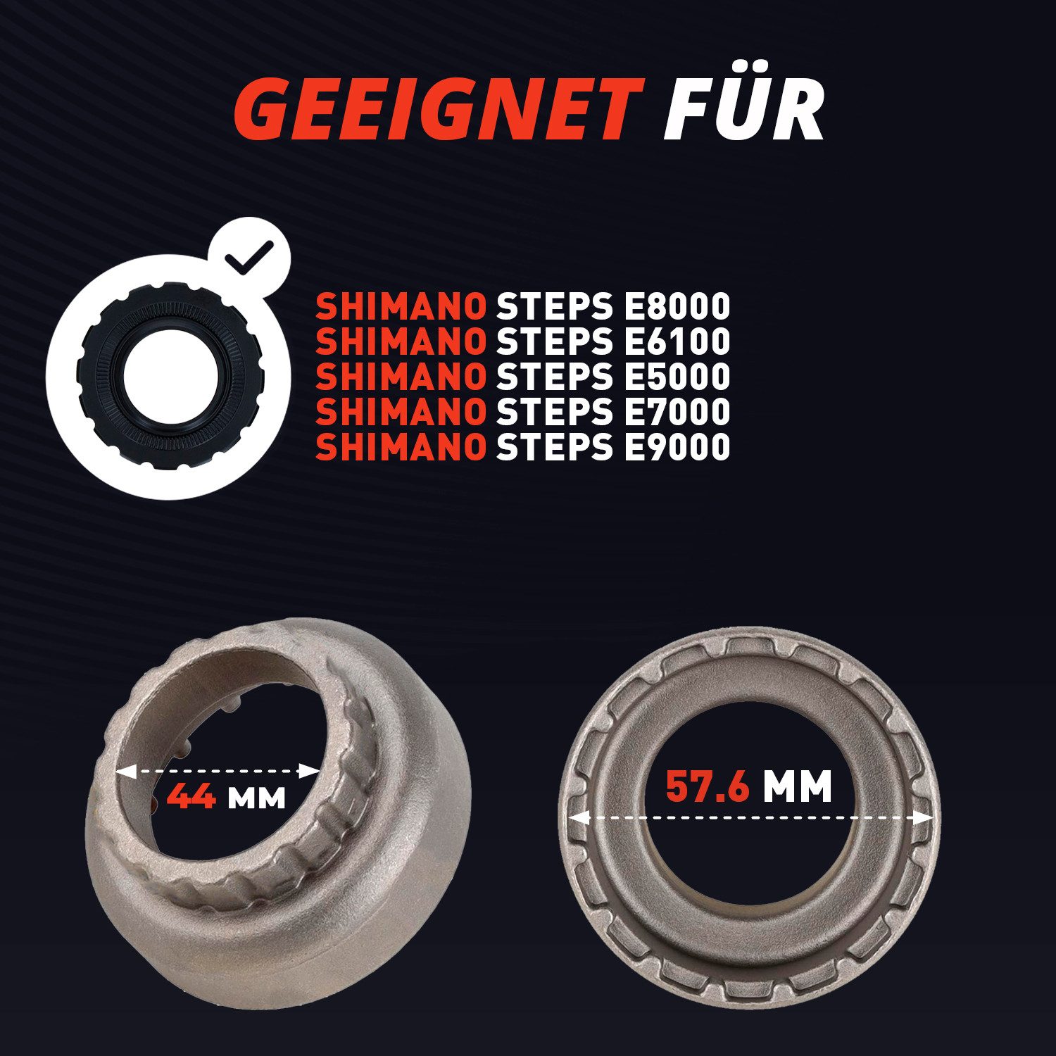 Optio Cylce Tretlagerschlüssel Optio Cycle Lockring Werkzeug für Shimano E8000 E6100 E7000 E9000