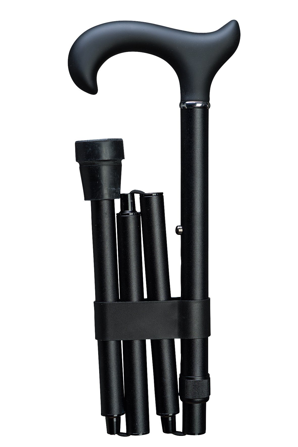 Stockshop Gehstock Gehstock Faltstock Softgrip-Ergonomic, Derbygr., Leichtmet., faltbar
