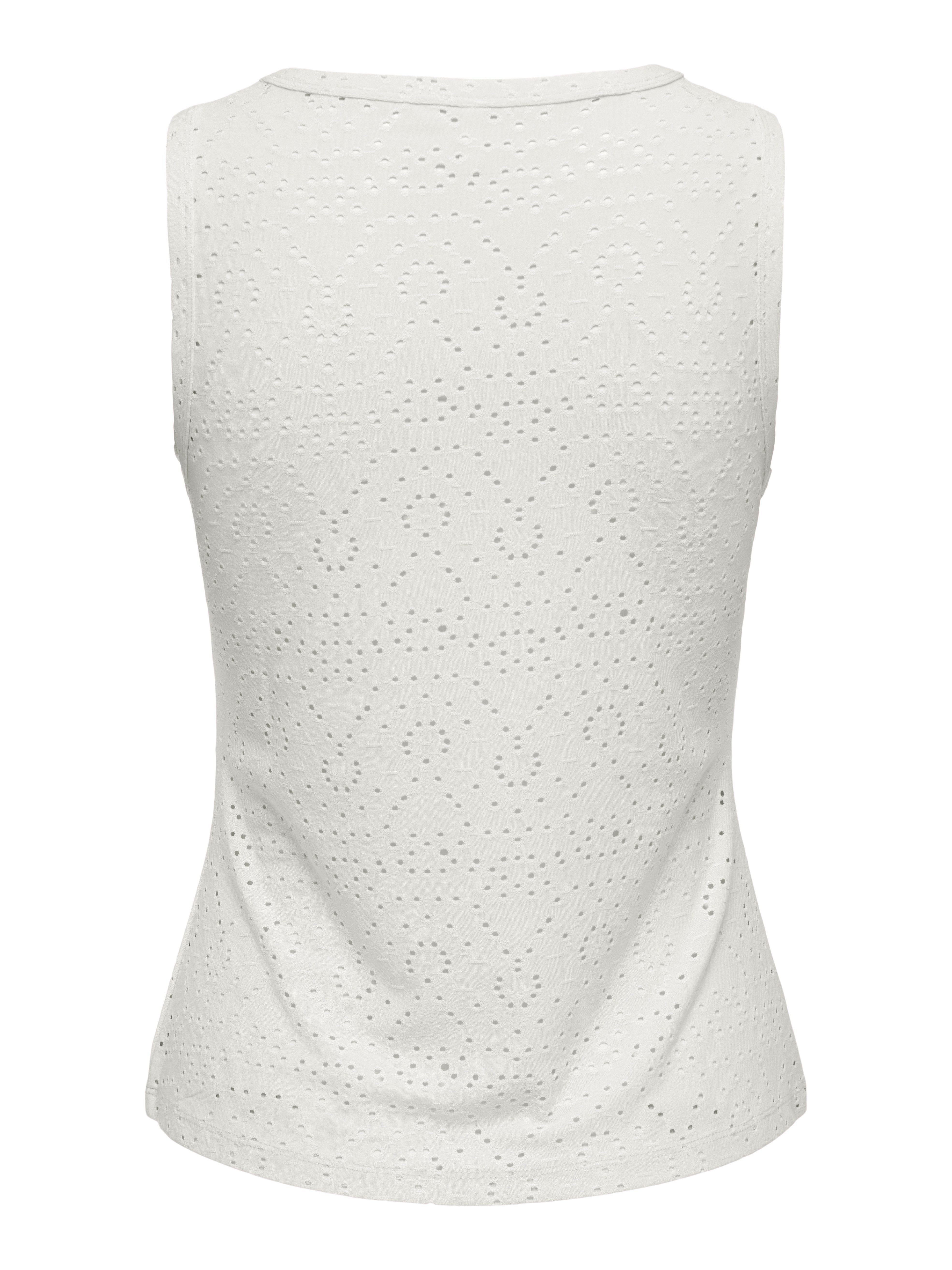ONLY Spitzentop ONLSMILLA S/L V-NECK TOP JRS Materialmix, regular fit, V-Ausschnitt – Bild 4 von 4