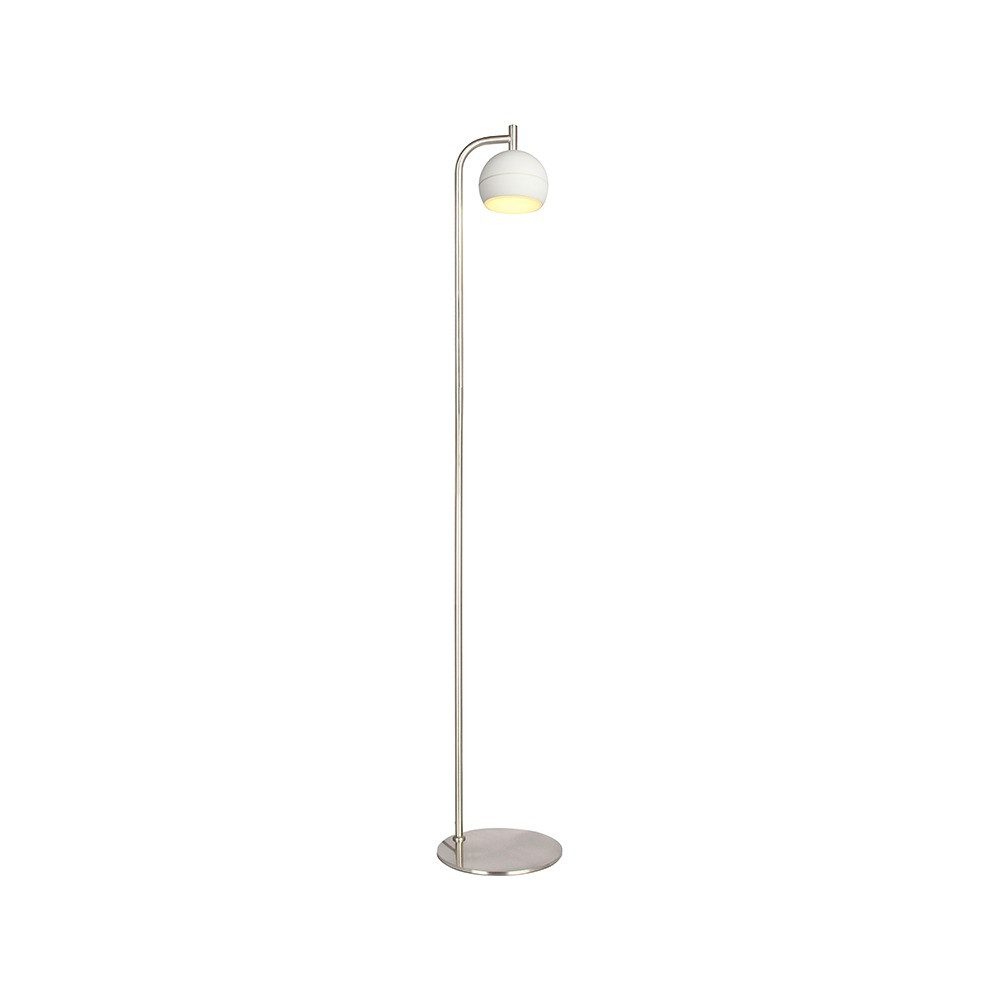 V-TAC LED Stehlampe, LED-Leuchtmittel fest verbaut, Warmweiß, LED Stehleuchte Standleuchte Wohnzimmerlampe Weiß Nickel H 141 cm