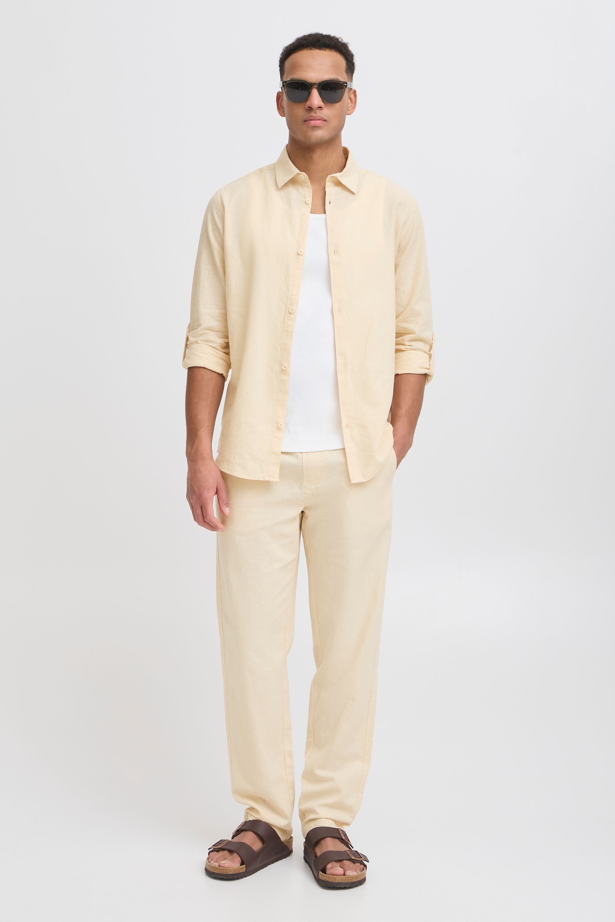 Indicode Leinenhose IDPassol Sommerliche Leinen-Mix-Hose