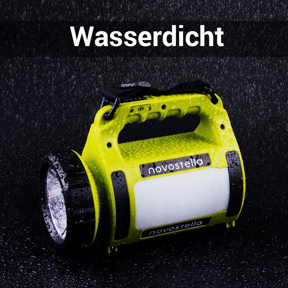 Handscheinwerfer wiederaufladbare Taschenlampe, Campinglampe Laterne Tragbar Novostella LED