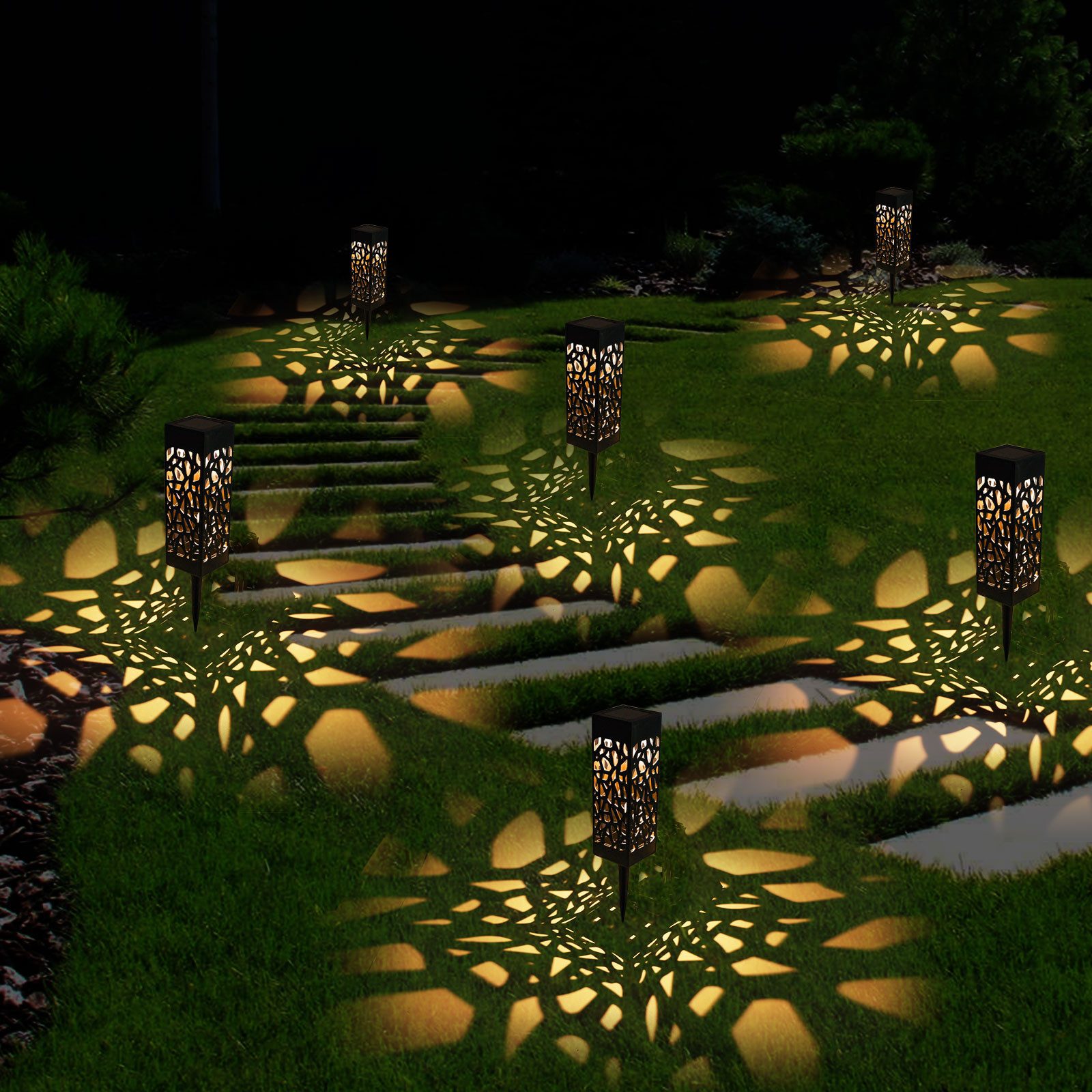 BlingBin LED Solarleuchte 4/8 Stück LED-Solar-Gartenleuchten günstig online kaufen