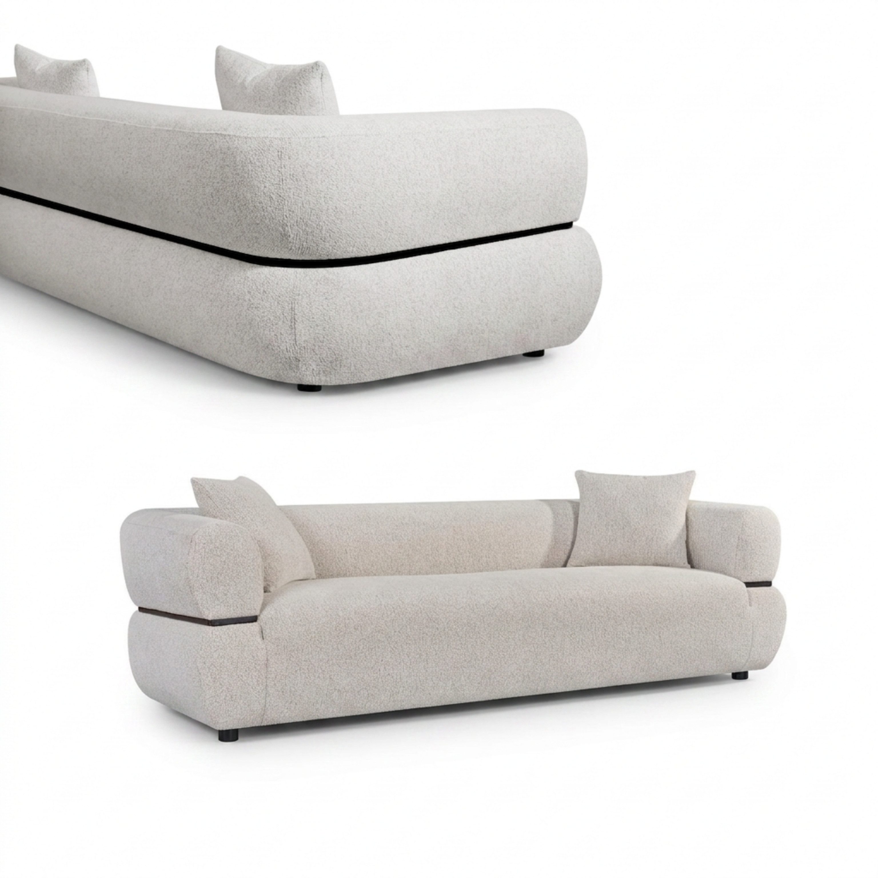 gowoll Sofa Polstergarnitur 3-2-1 (3 Sitzer Sofa + 2 Sitzer Sofa + Sessel), 3 Sitzer mit Relaxfunktion Wohnzimmer Möbel – Bild 3 von 5