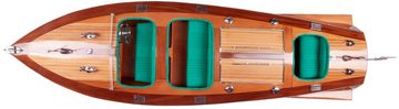 BRUBAKER Dekoobjekt Modellboot Chris Craft Triple Cockpit (1 St), amerikanisches Luxusboot, Replika im Maßstab 1:9, Handwerksarbeit mit Zertifikat, 81 x 24 x 21 cm Luxus Dekoration Boot