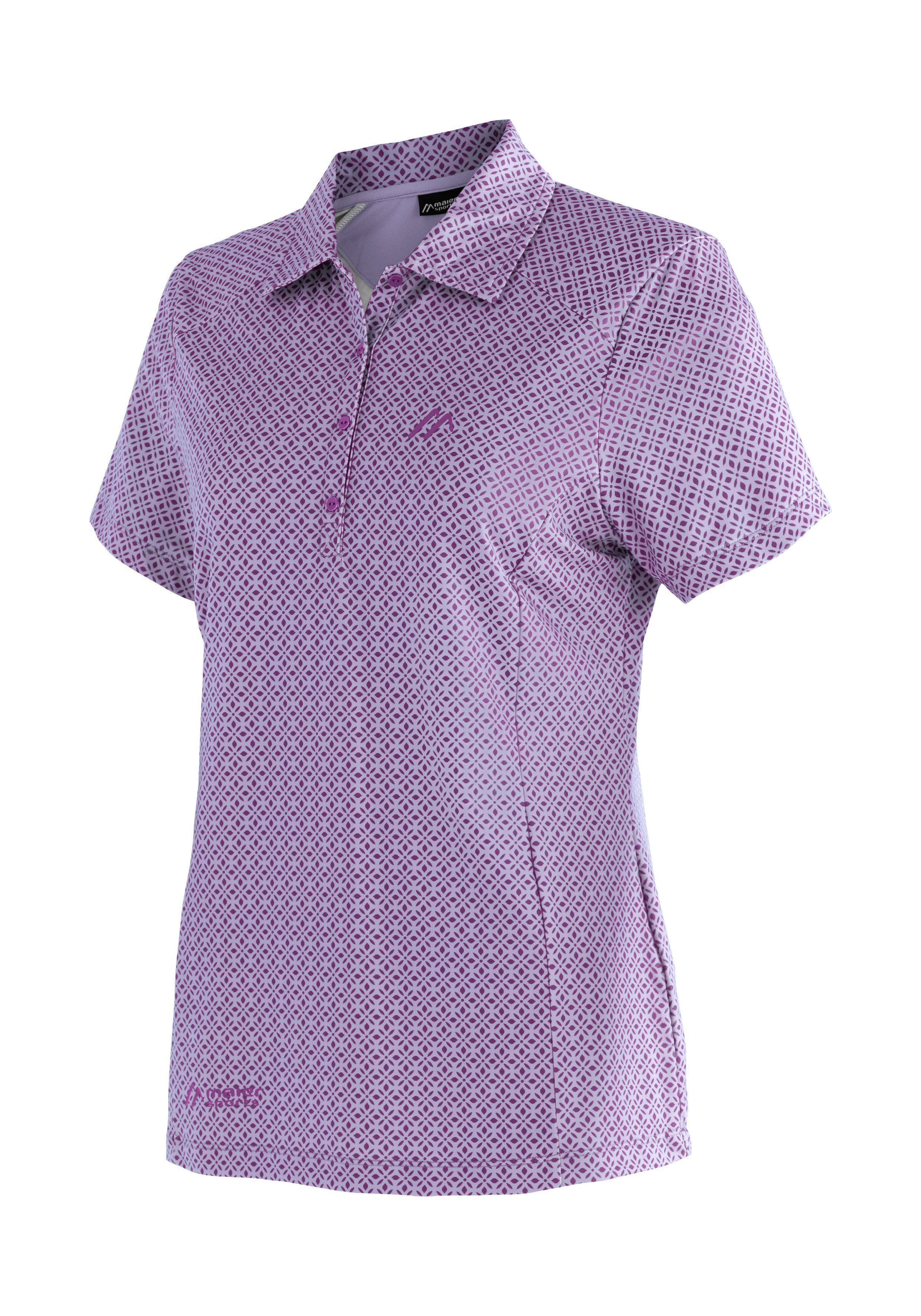 Funktionsshirt Polo-Shirt Hemdkragen dunkellila Damen W Pandy Maier mit Sports