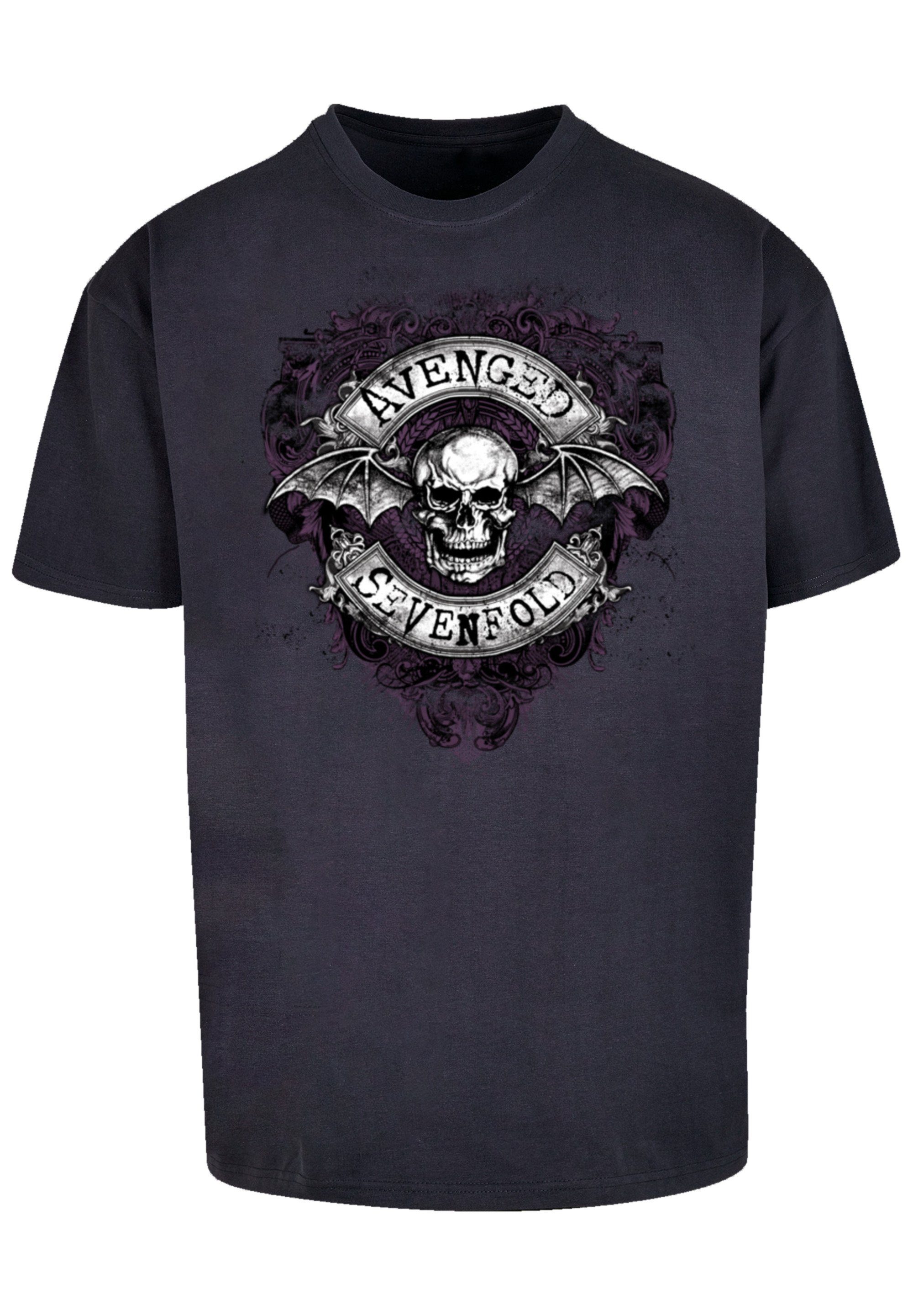 Rock-Musik Rock Bat Flourish navy Sevenfold T-Shirt Premium F4NT4STIC Band, Metal Qualität, Avenged Band