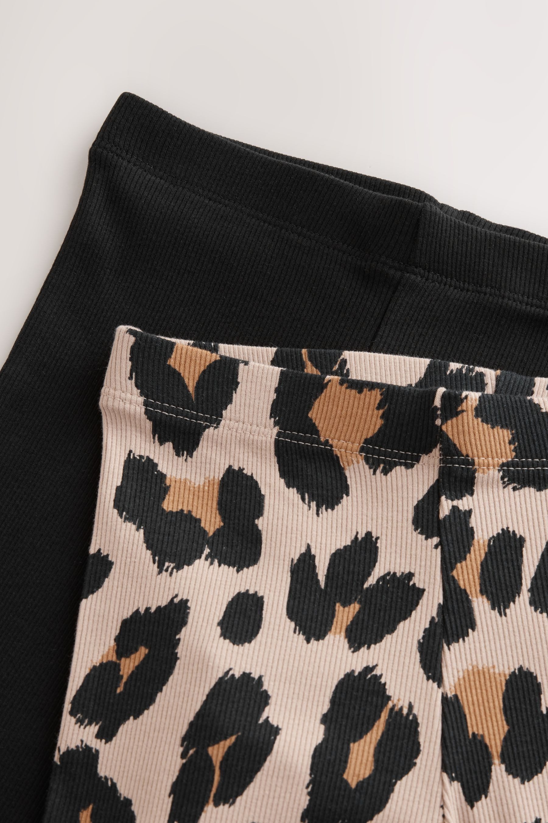 Next Leggings Gerippte Leggings mit ausgestelltem Bein, 2er-Pack (2-tlg) – Bild 5 von 5