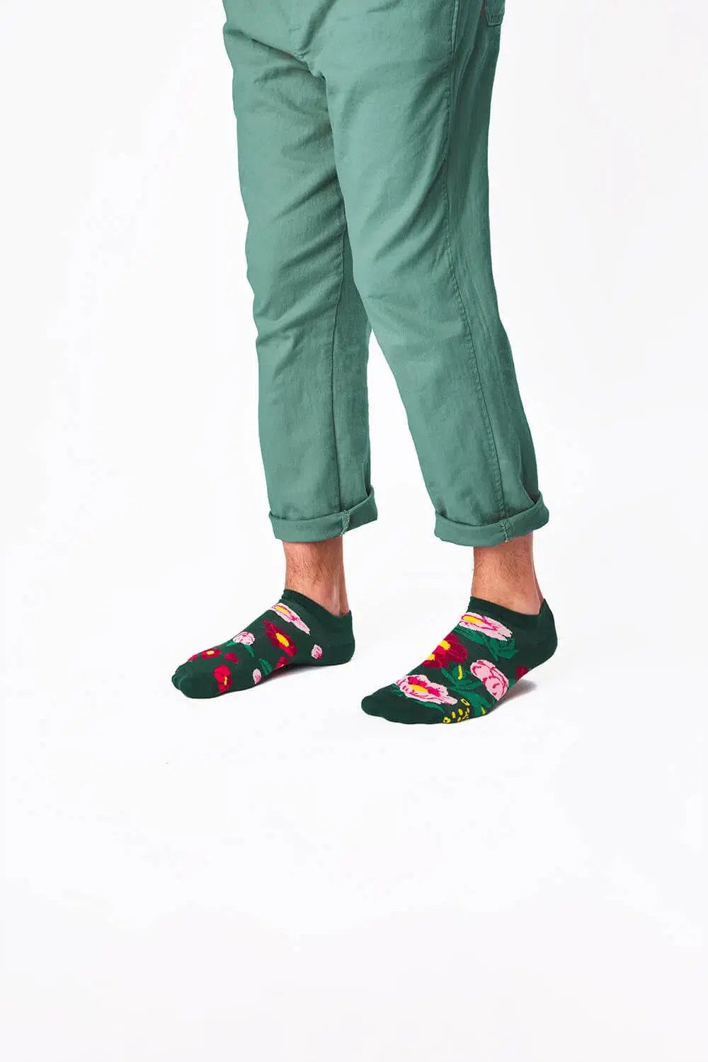 Many Mornings Sneakersocken Many Mornings Sneaker Flower Power Green (1 Paar, 1-Paar, 1 Paar) immer ein dismatching Paar