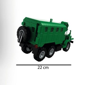 Gamedealer Spielzeug-LKW Russischer Ural Militär LKW 1:25 Klemmbaustein Modell 456 Teile, (exklusives Set, 456-tlg., Kompatibel mit anderen Herstellern), exklusives eigenes Design
