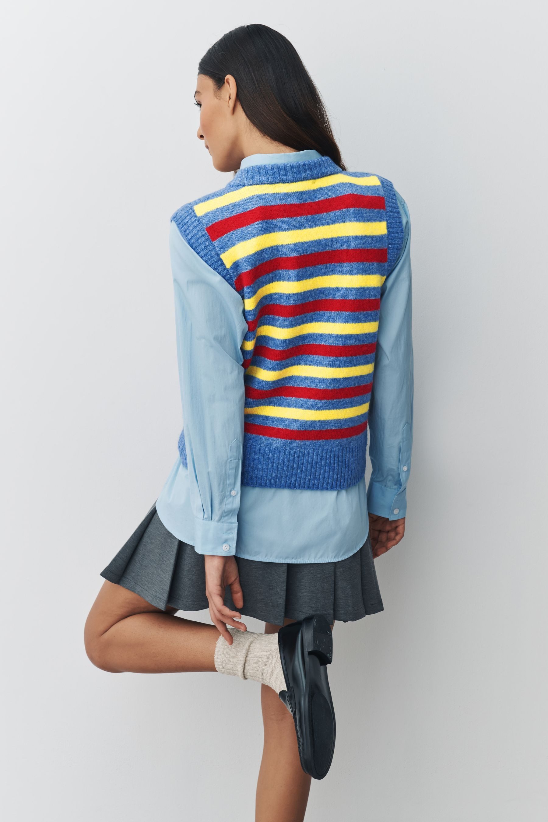 Next Pullunder Gemustertes Rundhals-Tanktop aus Strick (1-tlg) günstig online kaufen