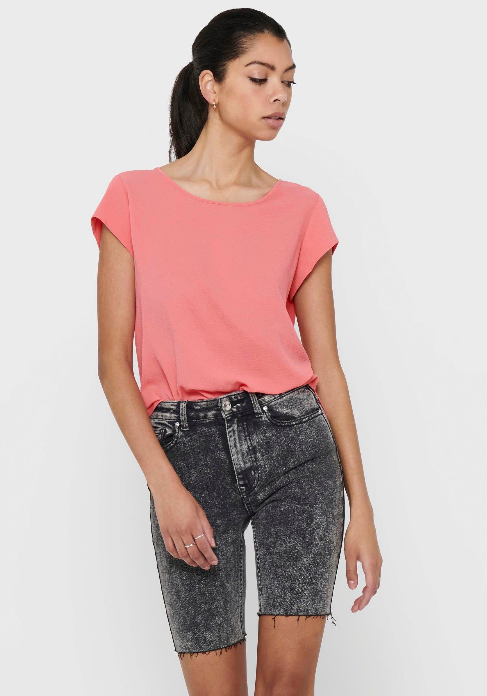 ONLY Kurzarmbluse ONLVIC S/S SOLID TOP NOOS PTM