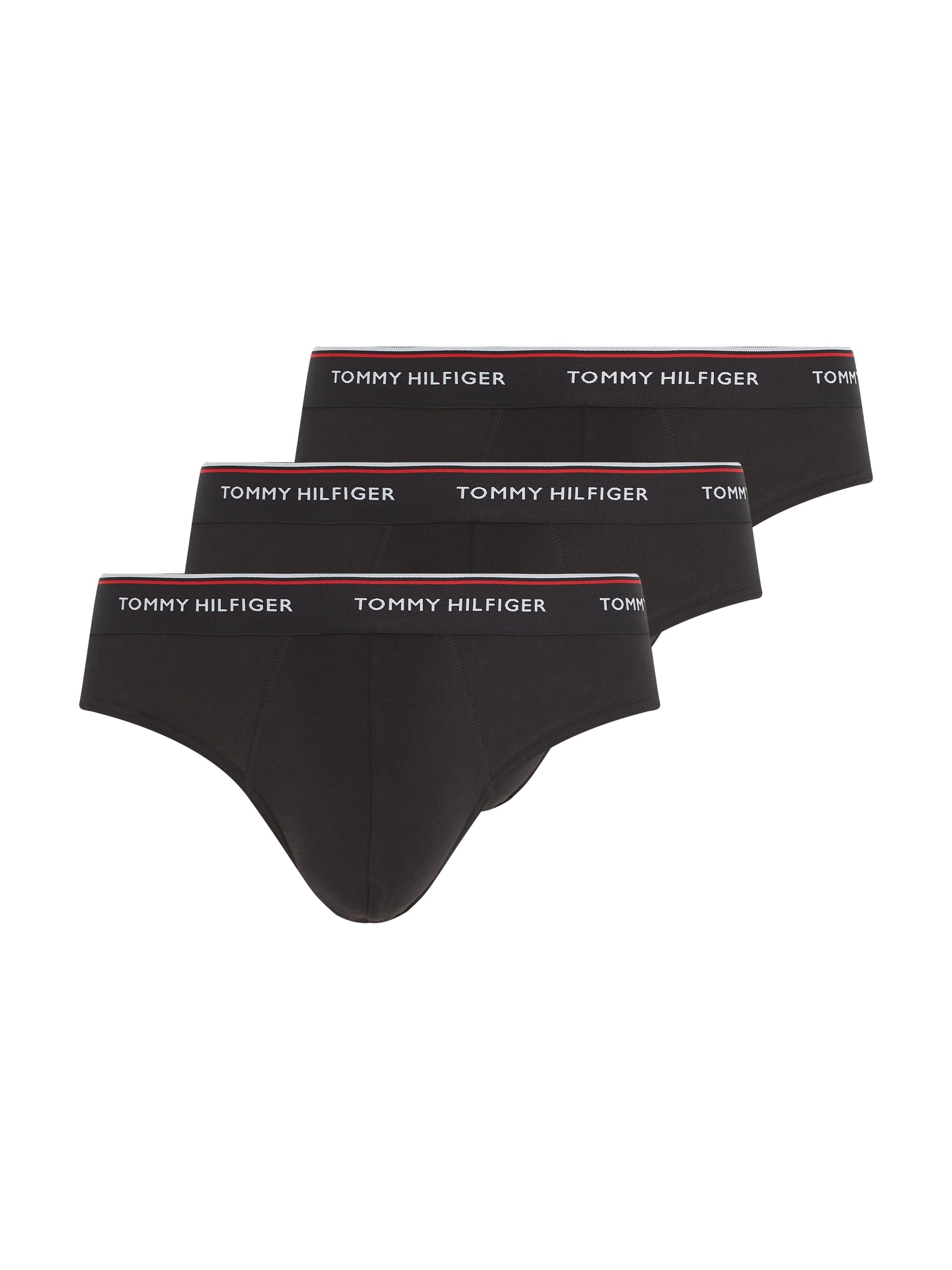 Tommy Hilfiger Underwear Slip 3P BRIEF (Packung, 3-St., 3er-Pack) mit Logo-Elastikbund schwarz