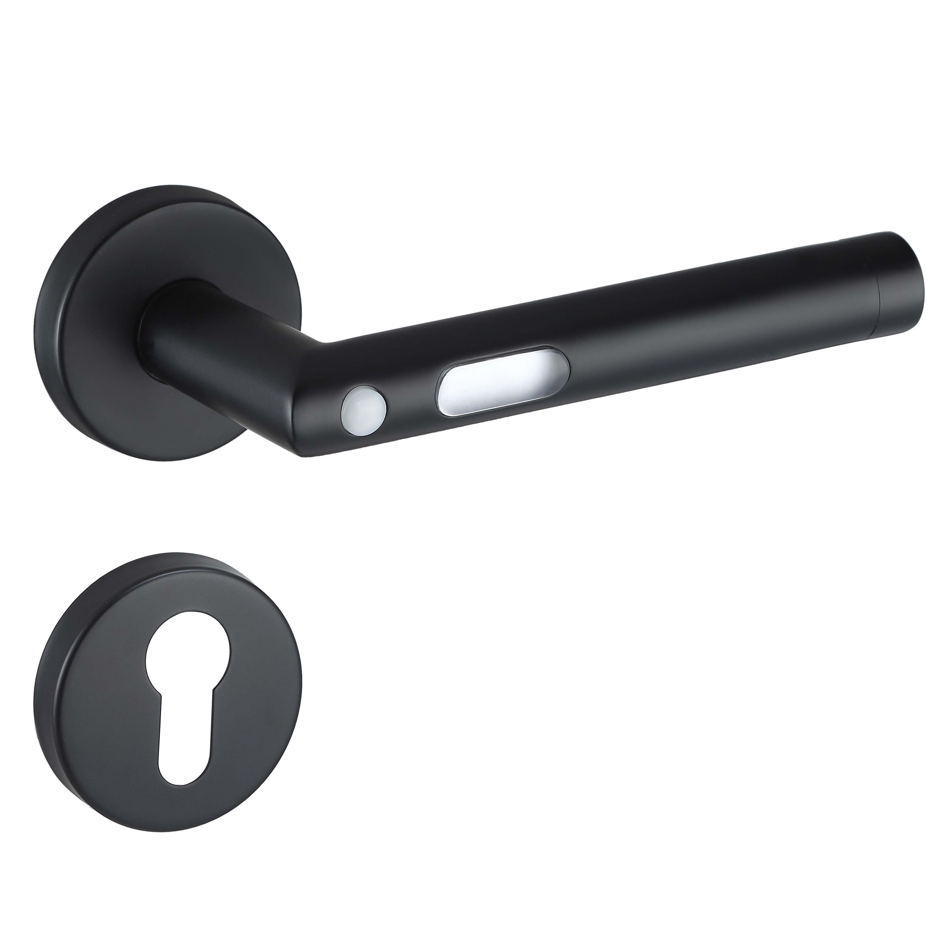 MeinTürgriff Drückergarnitur Orbit Schwarz LED Türgriff günstig online kaufen