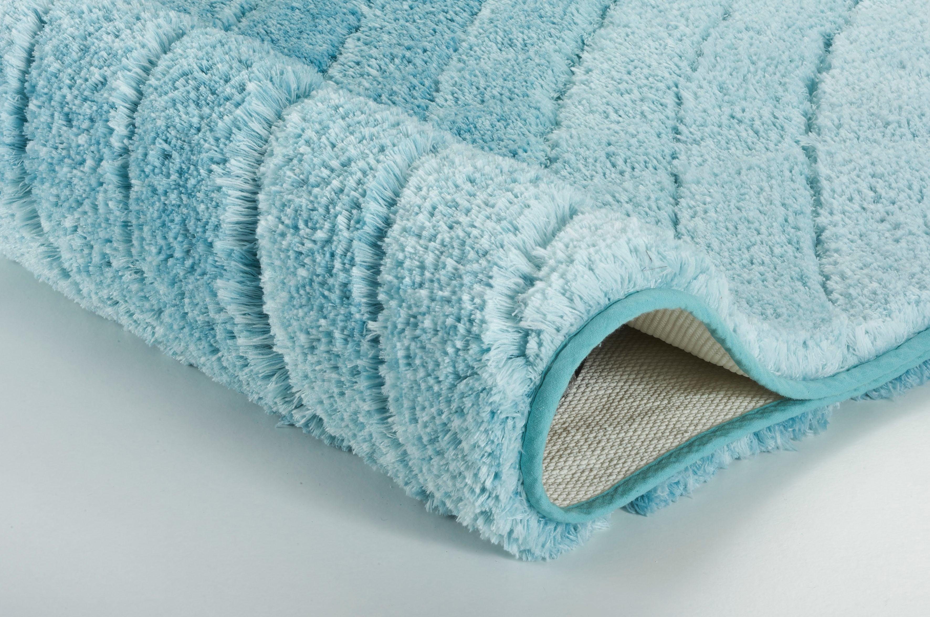 Kleine Wolke Badematte Tender, Badvorleger, Badezimmer Teppich, Höhe 20 mm, rutschhemmend beschichtet, fußbodenheizungsgeeignet, Polyester, quadratisch, Badtepp – Bild 4 von 5