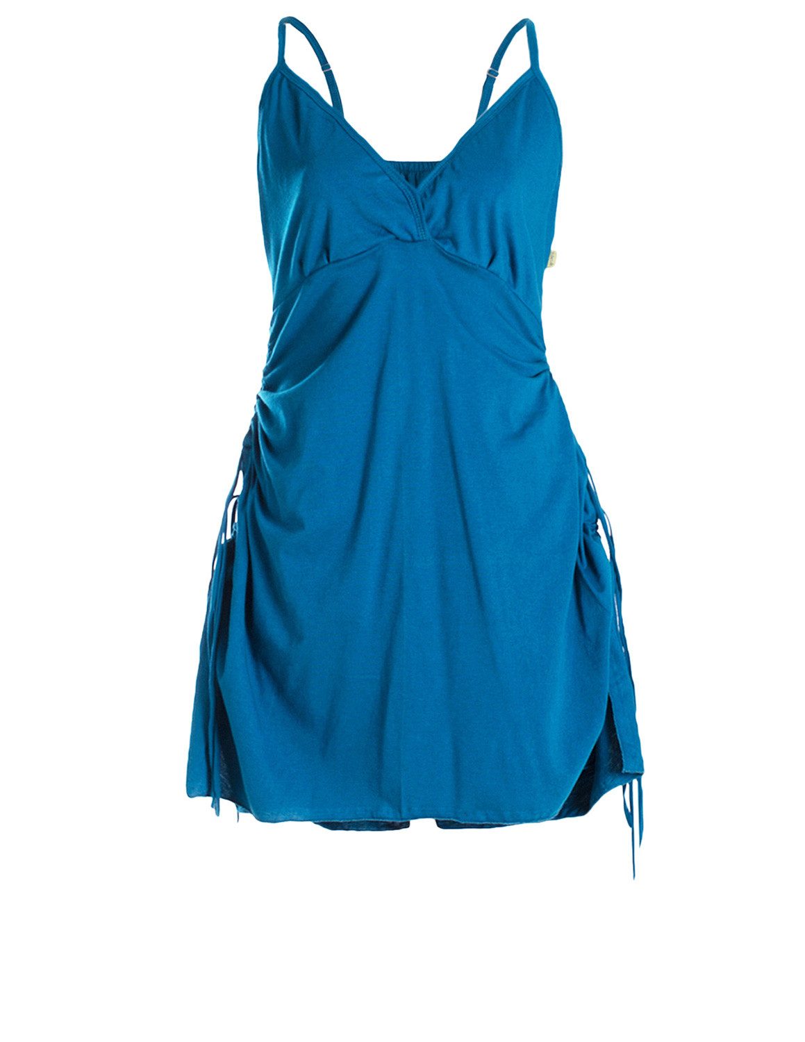 Vishes Sommerkleid Damen Bio-Baumwolle Spaghettiträger-Kleid Hippie, Ethno, Goa Style – Bild 2 von 5