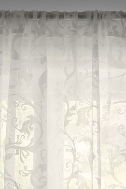 Vorhang Vorhänge Vintage-Stil mit transparenten Streifen, Next, (1 St)