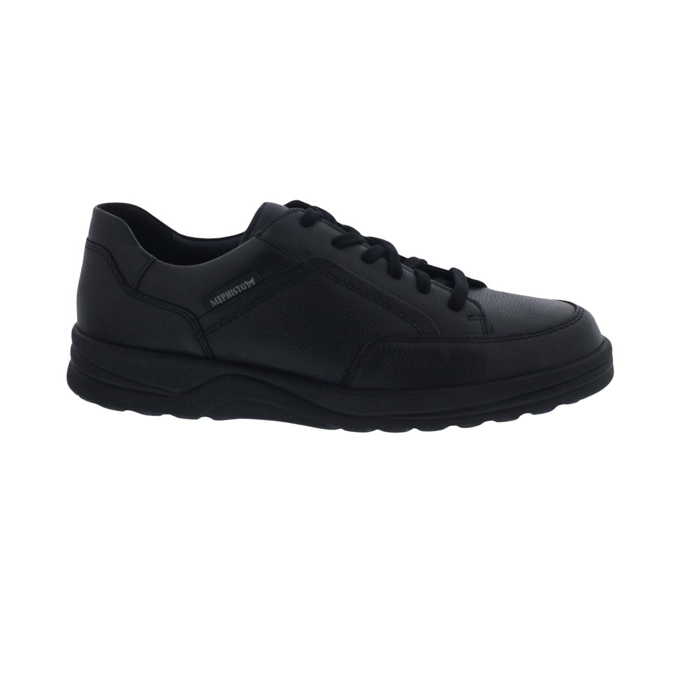Mephisto Raphy Halbschuh, Vollnarben Glattleder, schwarz, Wechselfußbe Schnürschuh