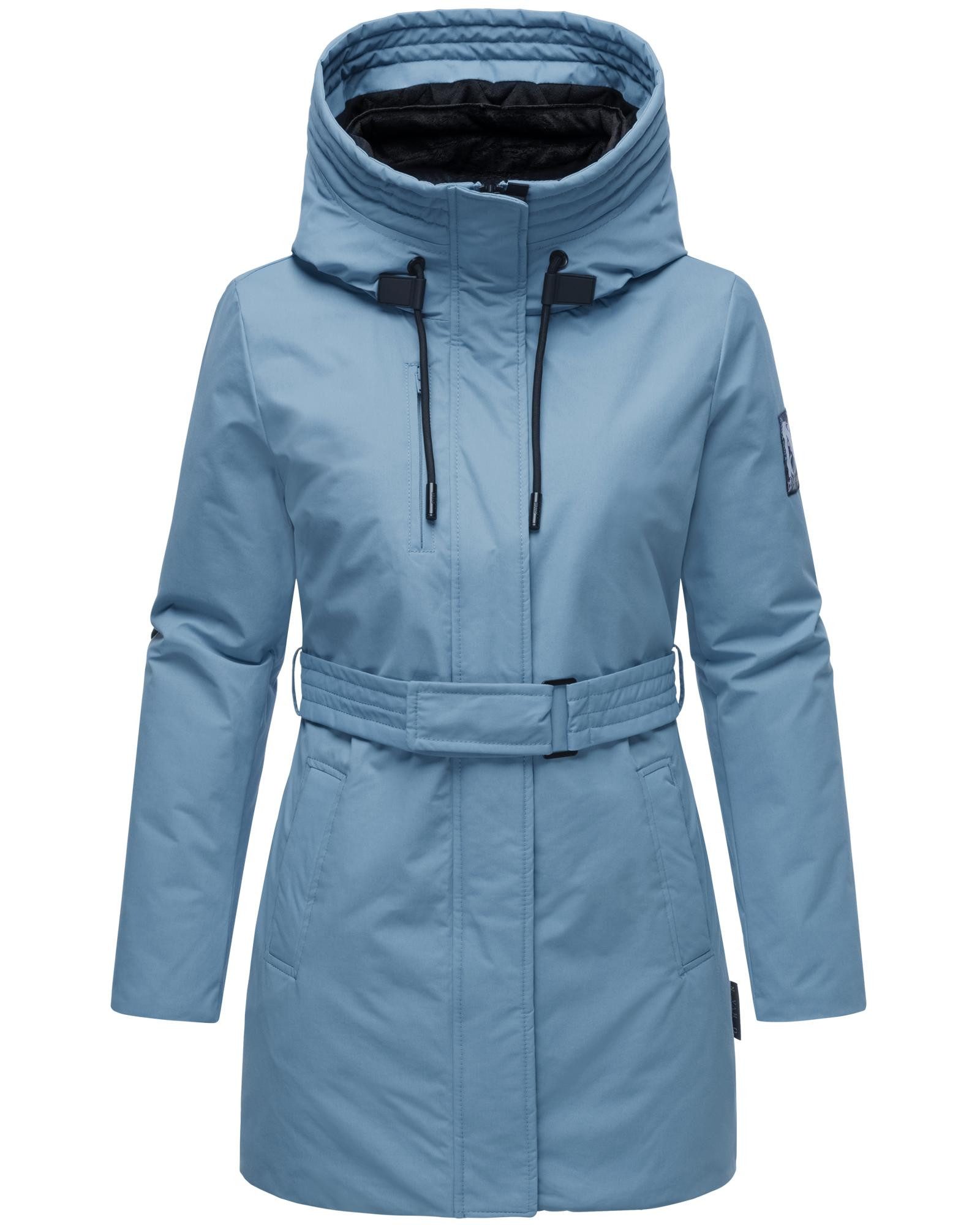 Navahoo Winterjacke Eishauch 14 Damen Winterparka mit Taillengürtel und Fle günstig online kaufen