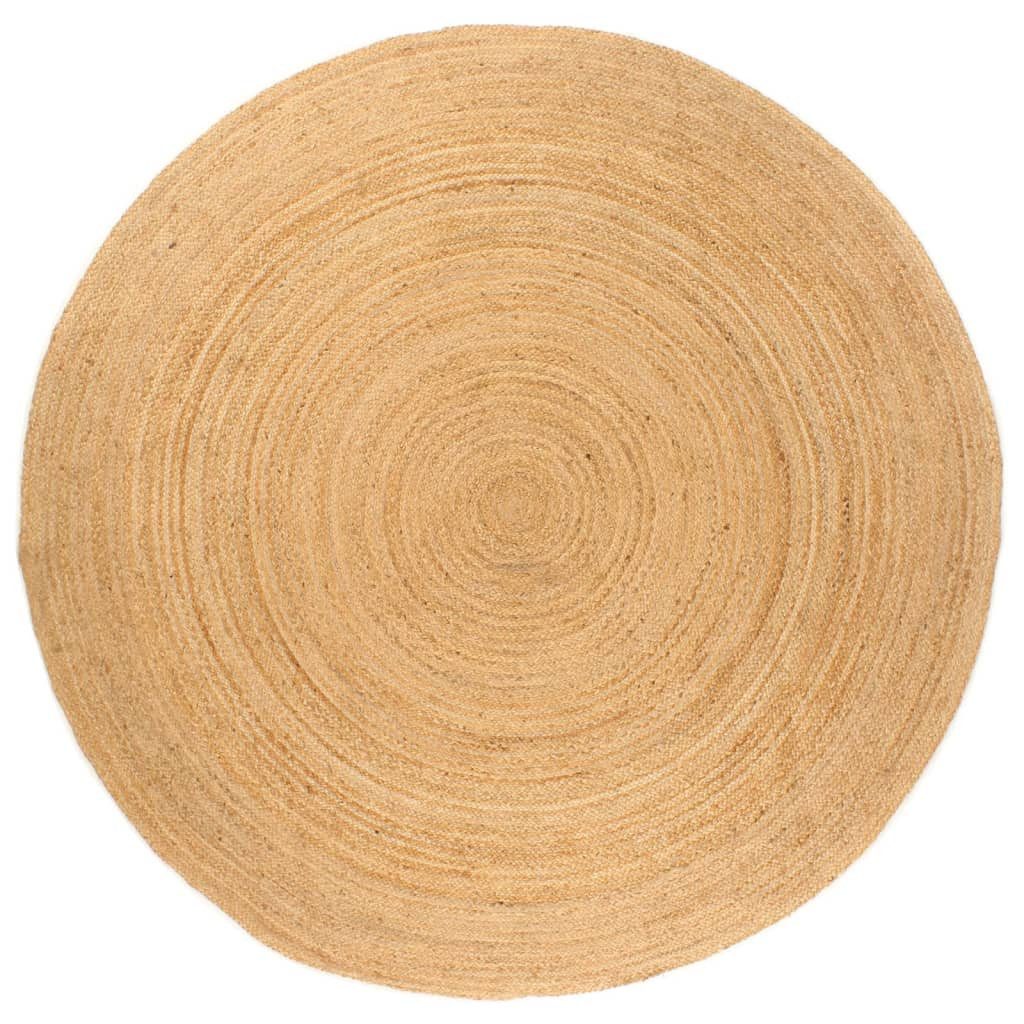 vidaXL Teppich Teppich Jute Geflochten 210 cm Rund, Runde