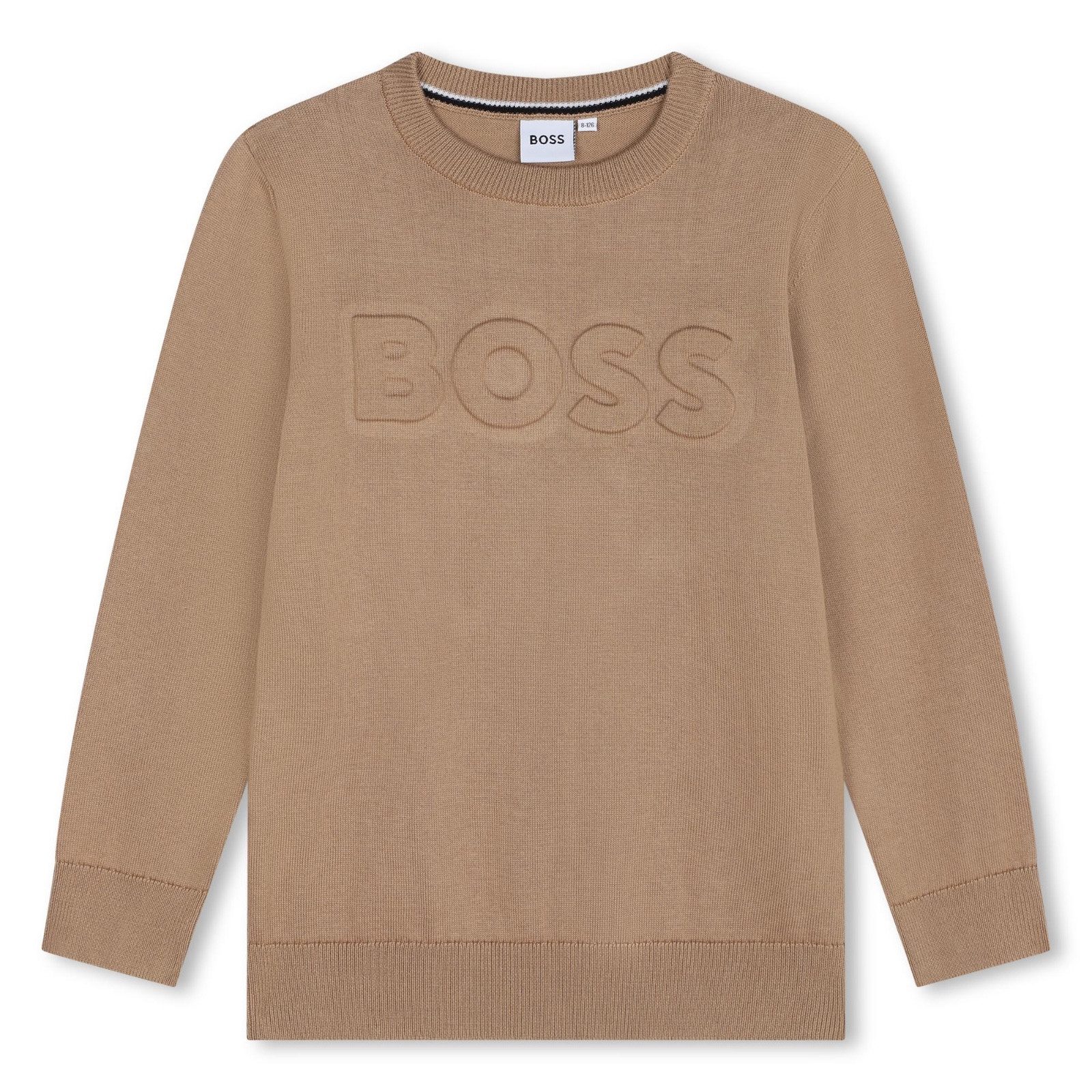 Boss Kidswear Rundhalspullover BOSS KIDSWEAR Kids Пуловеры / Strickpullover braun mit Logo