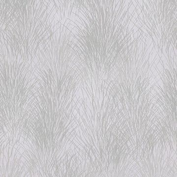 Erismann Vliestapete Floral Schilf Struktur Grau Silber Metallic 10380-10 Collage Erismann