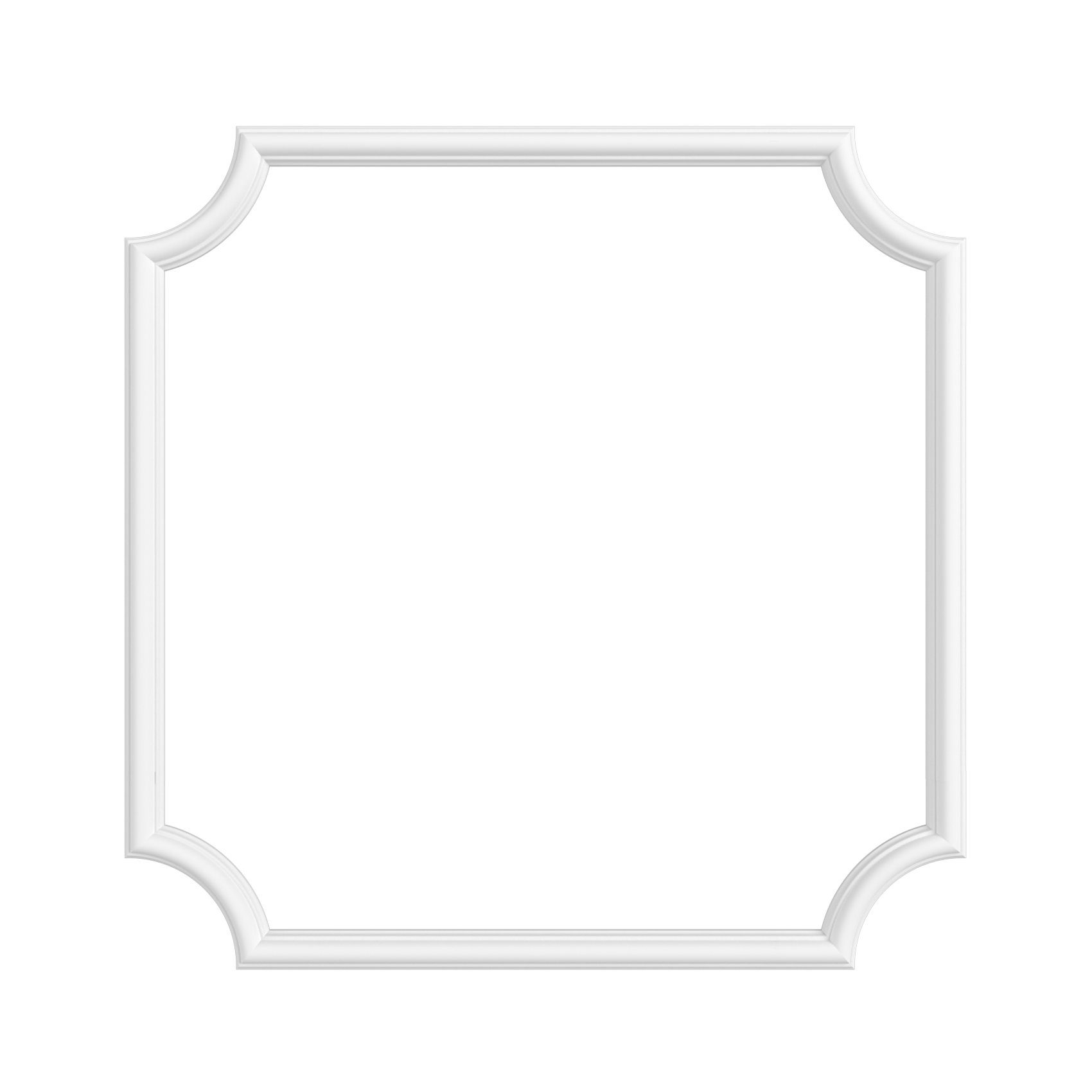 Hexim Zierleiste HCR516-1, 2 Ecken, HEXIM Eckstück aus PU-Polyurethane - extrem widerstandsfähig, schneeweiß & modern (2 Stück HCR516-1) Stuck Verzierung Rahmen Vertäfelung Weiß