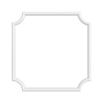 Hexim Zierleiste HCR516-1, 2 Ecken, HEXIM Eckstück aus PU-Polyurethane - extrem widerstandsfähig, schneeweiß & modern (2 Stück HCR516-1) Stuck Verzierung Rahmen Vertäfelung Weiß