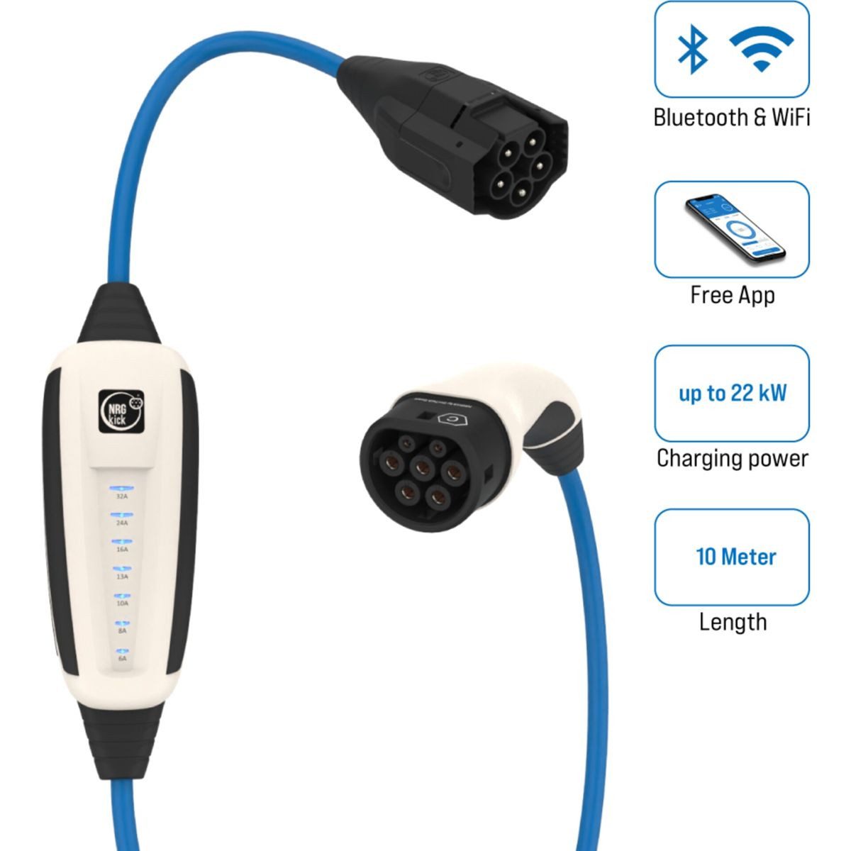 NRGkick Elektroauto-Ladestation 32A Pure 10m WLAN