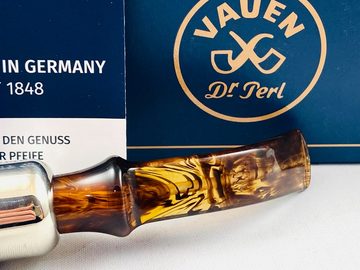 VAUEN Handpfeife Azzurro 1515 Pfeife dunkelblau Made in Germany 9mm Filter, verpackt in schöner Geschenkbox