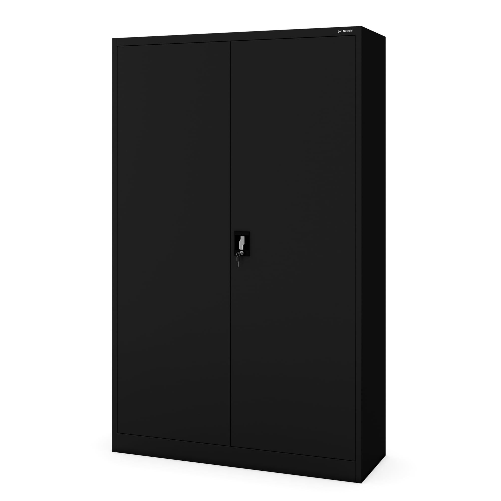 Jan Nowak Aktenschrank Metall Büroschrank abschließbar 115 cm JAN II 5 Böden Stahl (0,6 mm Wandmontage möglich PZH-zertifiziert 11 Farben) Aktenschrank Metall abschließbar 115 cm JAN II 5 Böden Stahl