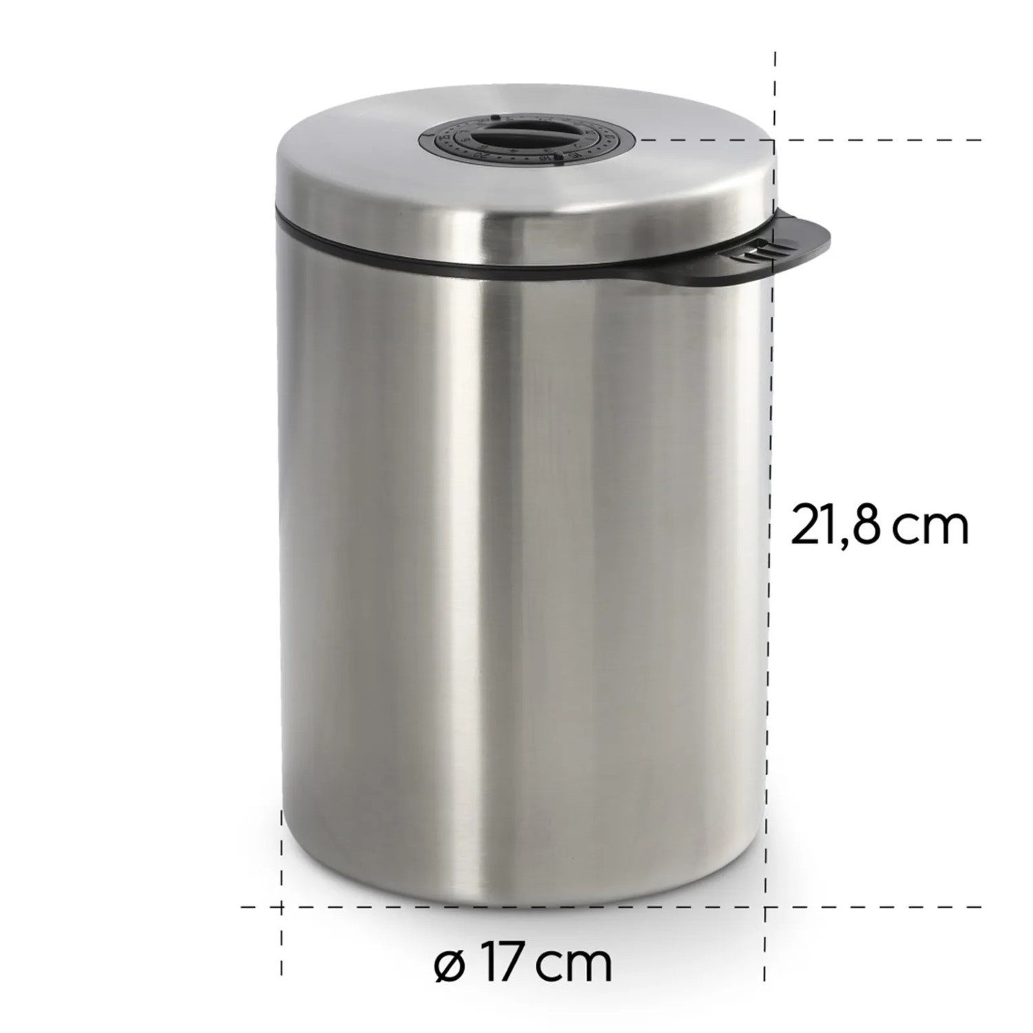 Xavax Kaffeedose Kaffeedose Edelstahl 1kg Luftdicht Behälter Silber, Edelstahl, (1x Vorratsbehälter), Vorratsdose Behälter Dose für Kaffeebohnen Kaffeepulver Le – Bild 5 von 5